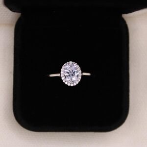 925 Silver 1 Carat Oval CZ Ring